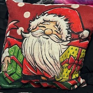 Jolly Santa Claus Holiday Pillow